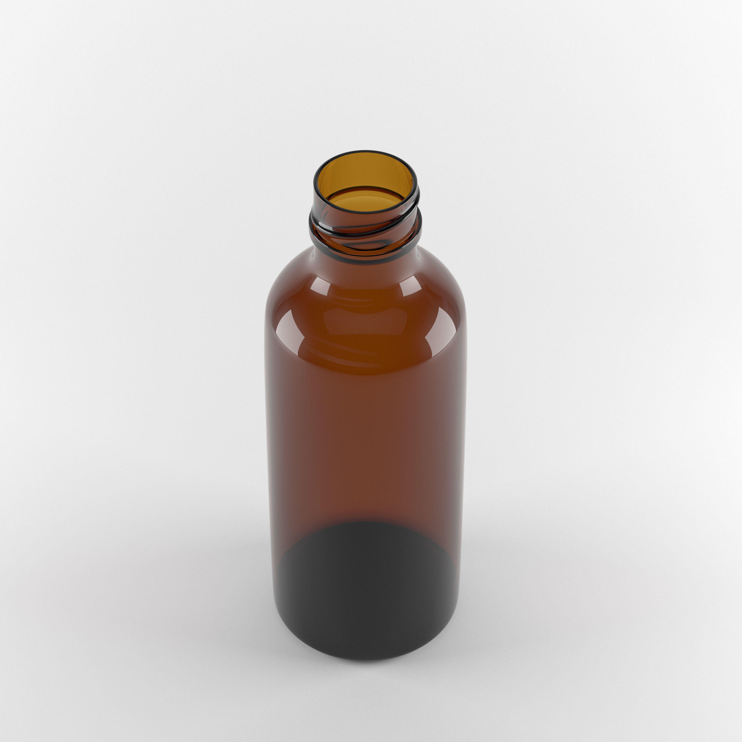 Bottle Amber Glass 3D model_1