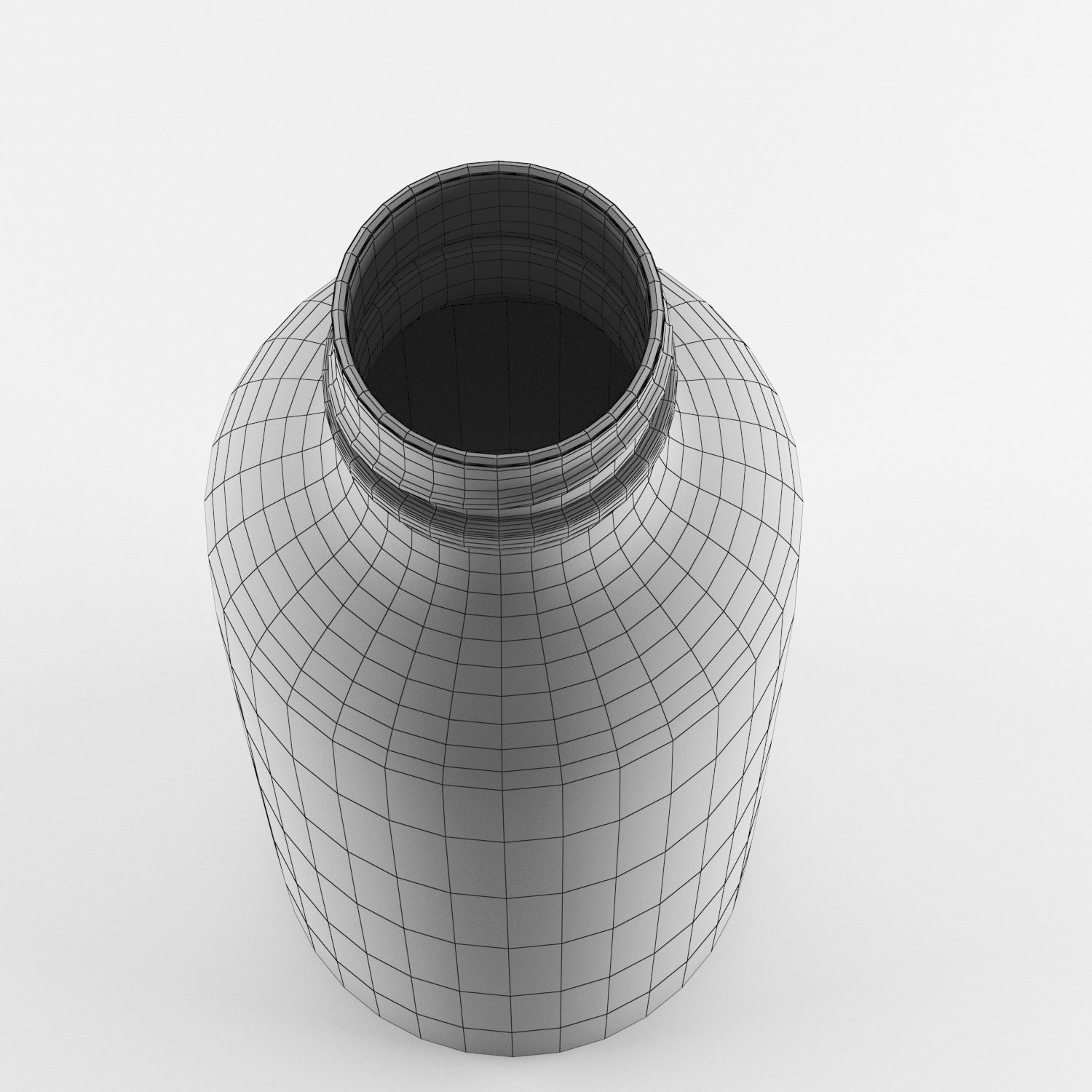 Bottle Amber Glass 3D model_4