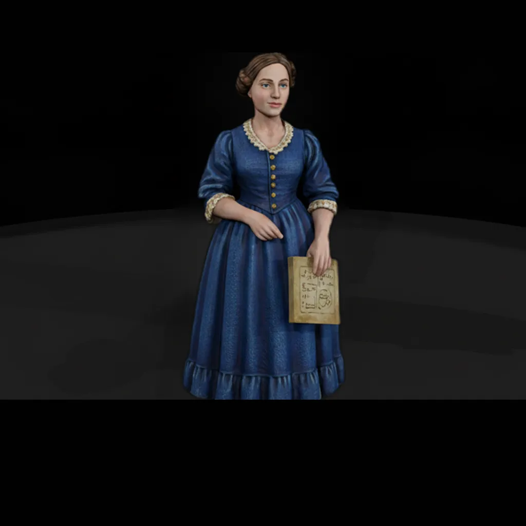 Ada Lovelace Historical Figure Stylized Miniature 3D print model