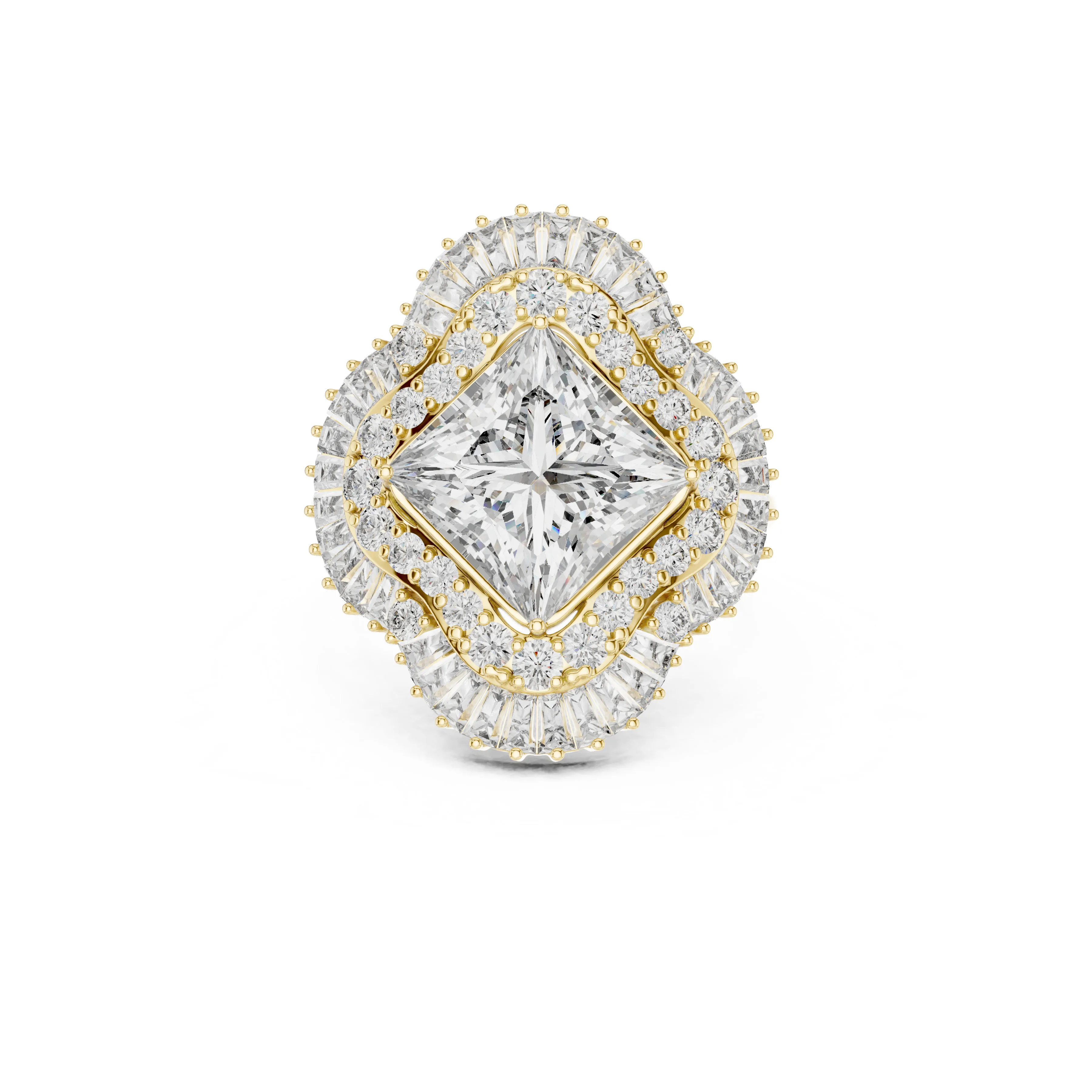 Designer Diamond Band Luxury Engagement Ring Ready CAD M10561 3D model ...