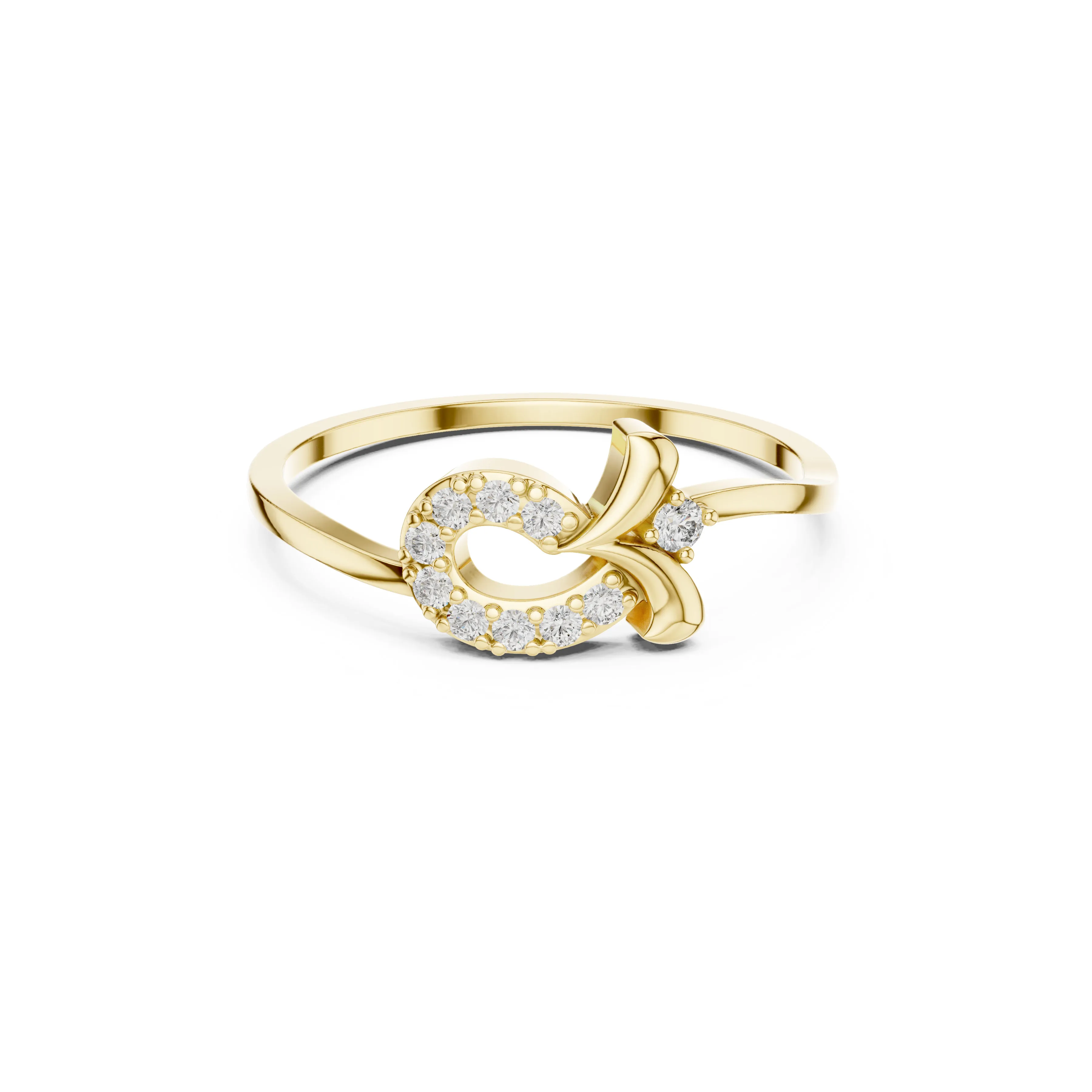 Designer Diamond Band Luxury Engagement Ring Ready CAD M10552 3D model ...