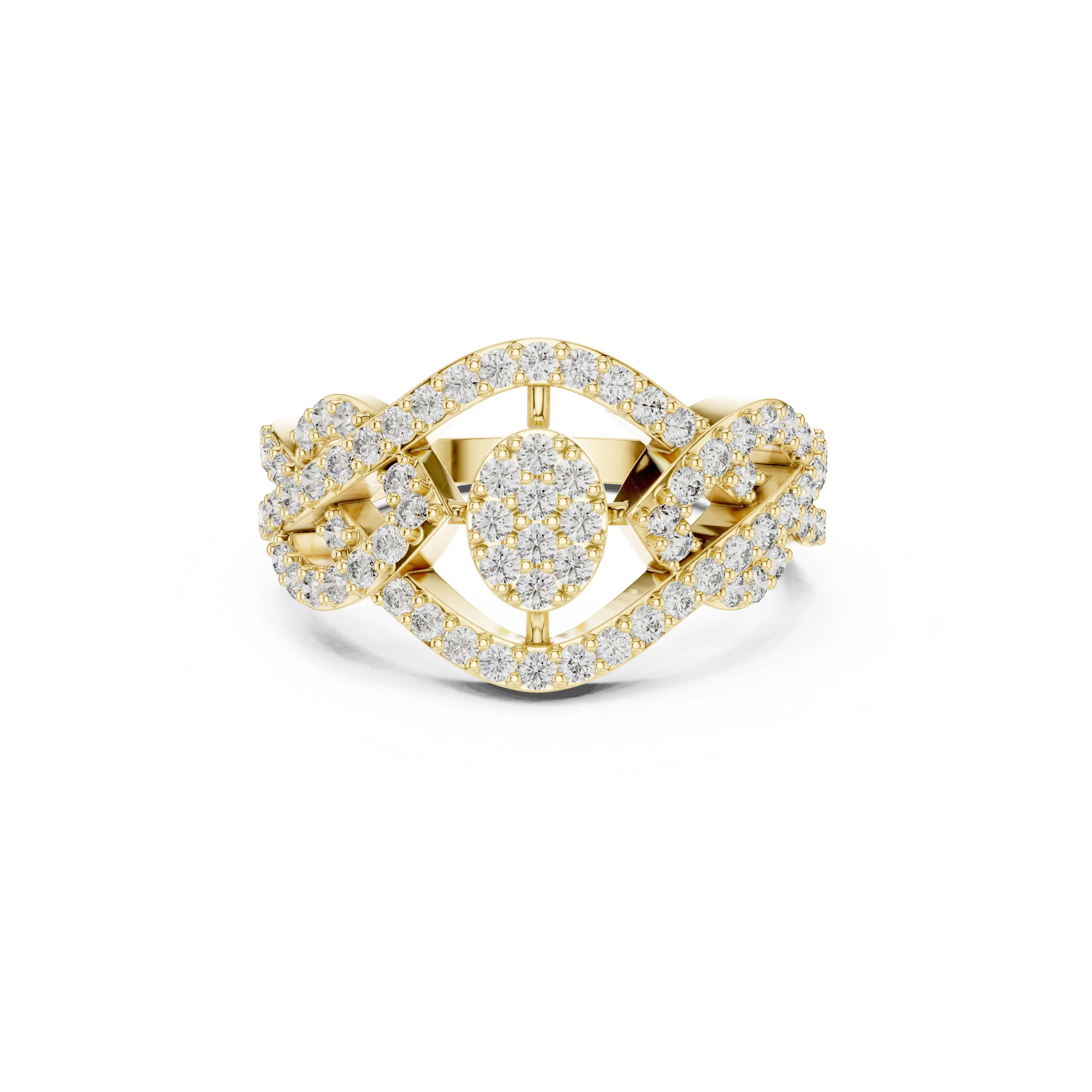 Designer Diamond Band Luxury Engagement Ring Ready CAD M10550 3D model ...
