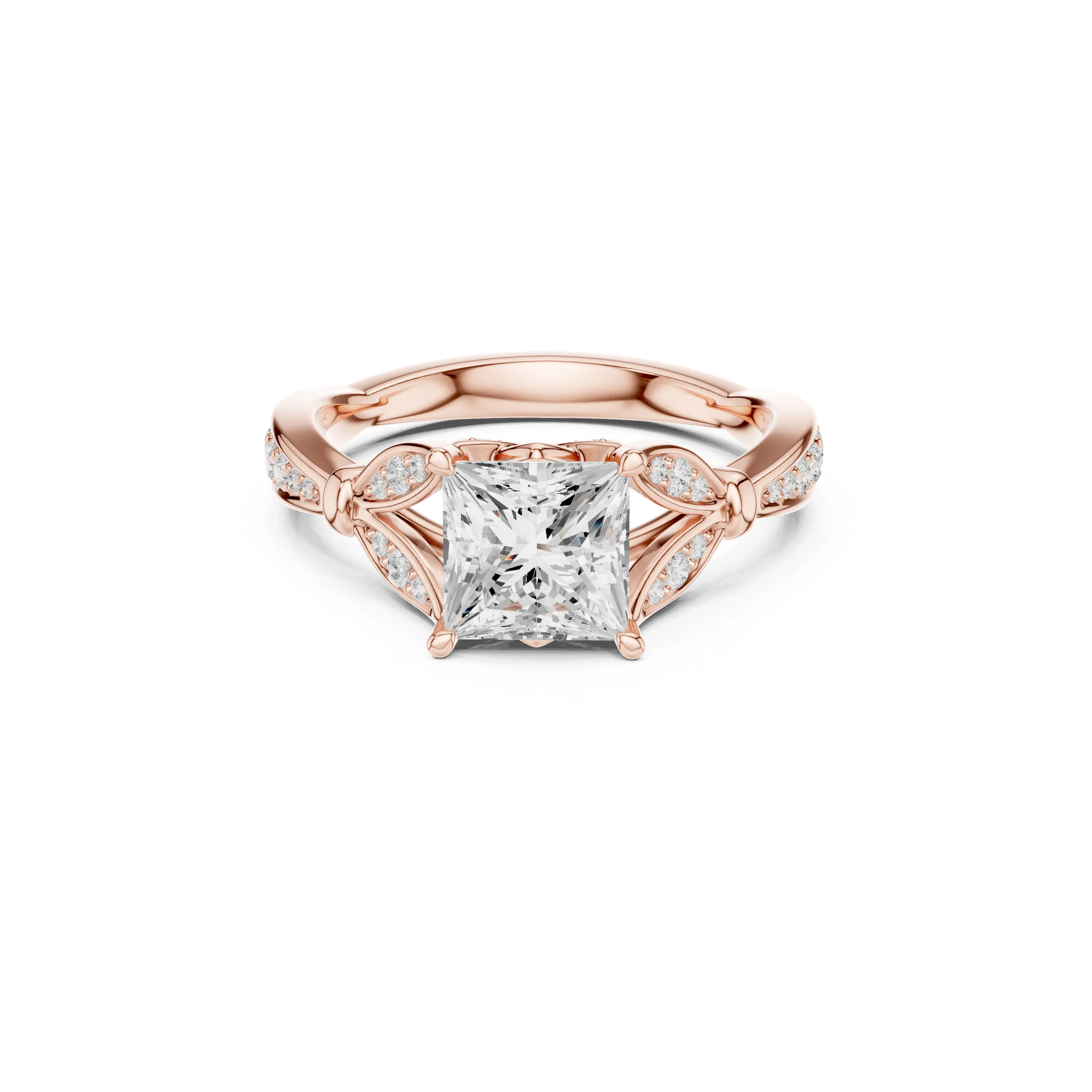 Designer Diamond Band Luxury Engagement Ring Ready CAD M10667 3D model ...