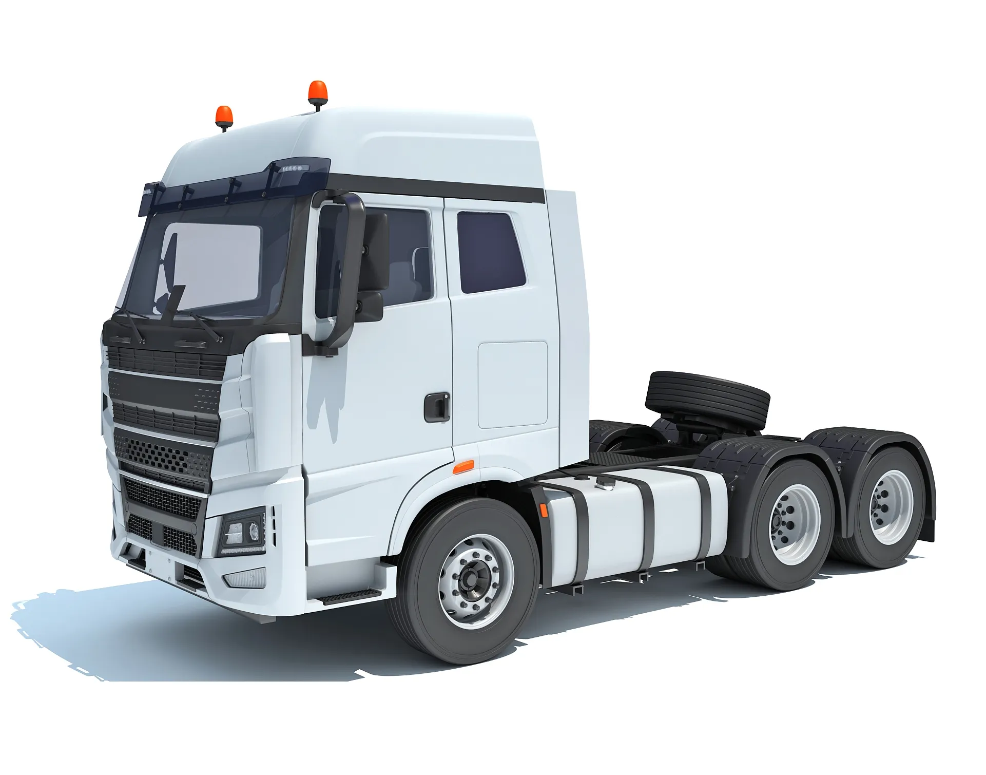 Semi Trailer Tractor Heavy Freight Truck 3D model