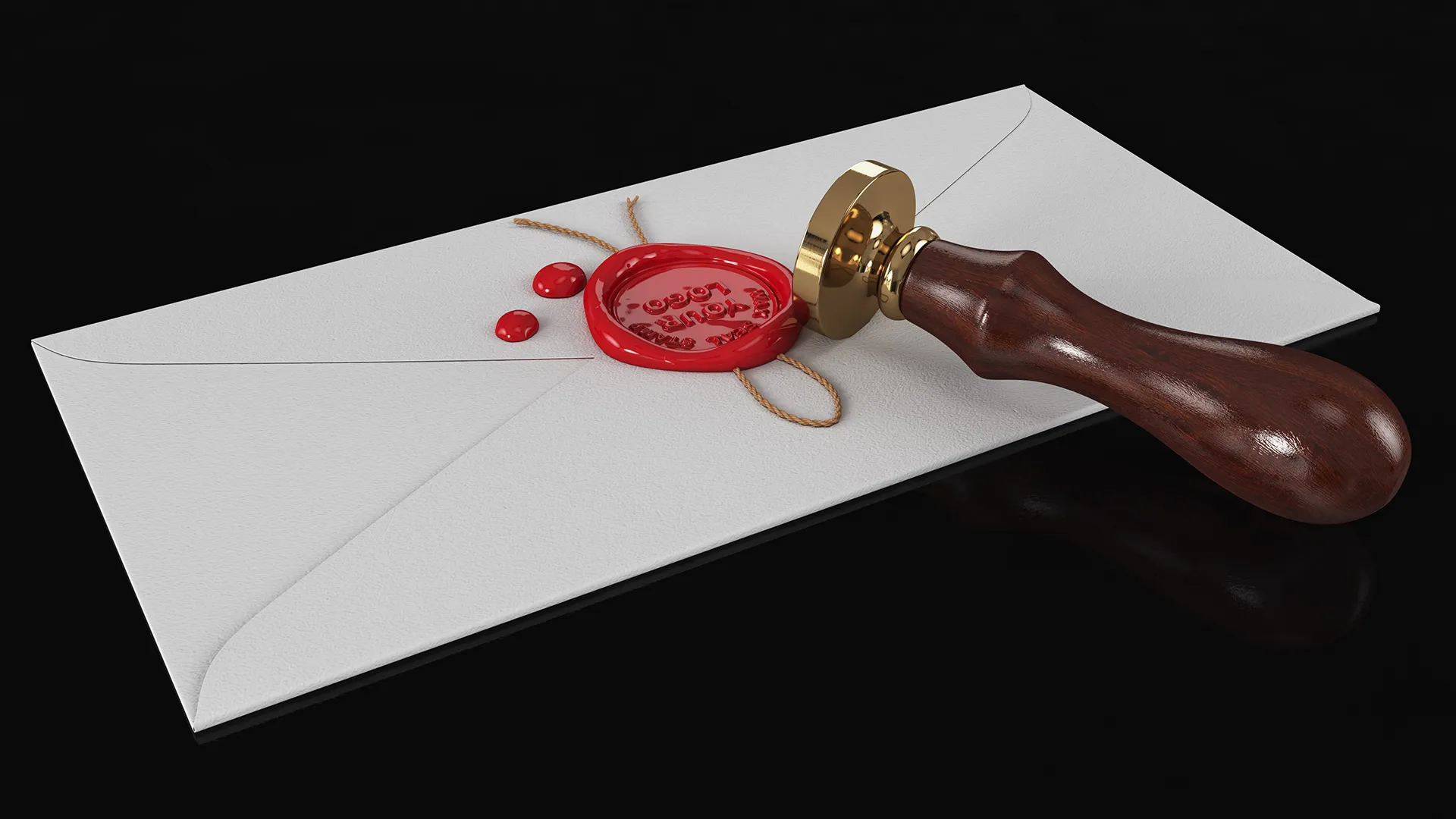 Wax Seal Stamp Envelope 3D model | CGTrader