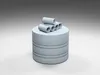 3D model Chocolate Layer Mini Cake with Chocolate Curls VR / AR / low ...