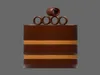 3D model Chocolate Layer Mini Cake with Chocolate Curls VR / AR / low ...