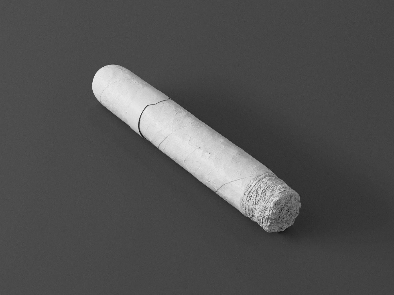 Cigar lit 3D model_1