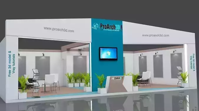 Exhibition stall 3d model 10 mtr x 6 mtr