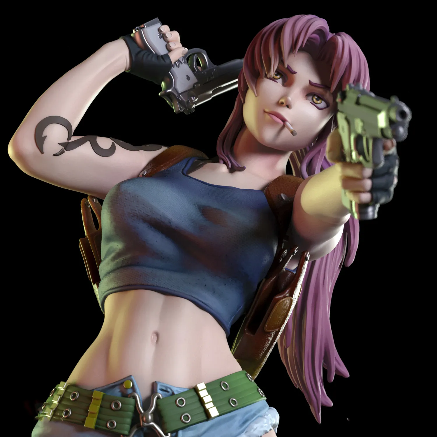 Revy - Black Lagoone 3D Print Model 3D print model