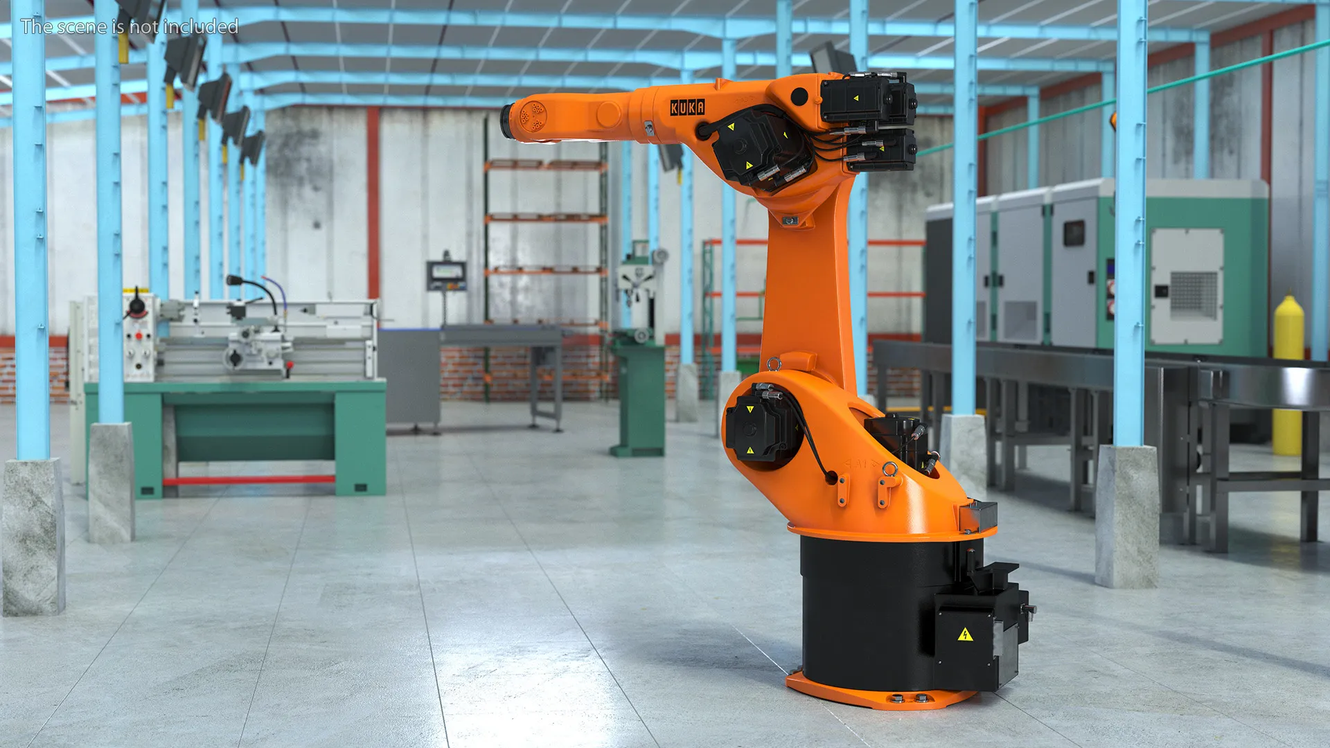 Kuka Industrial Robot Arm KR 30-3 Rigged for Cinema 4D 3D model