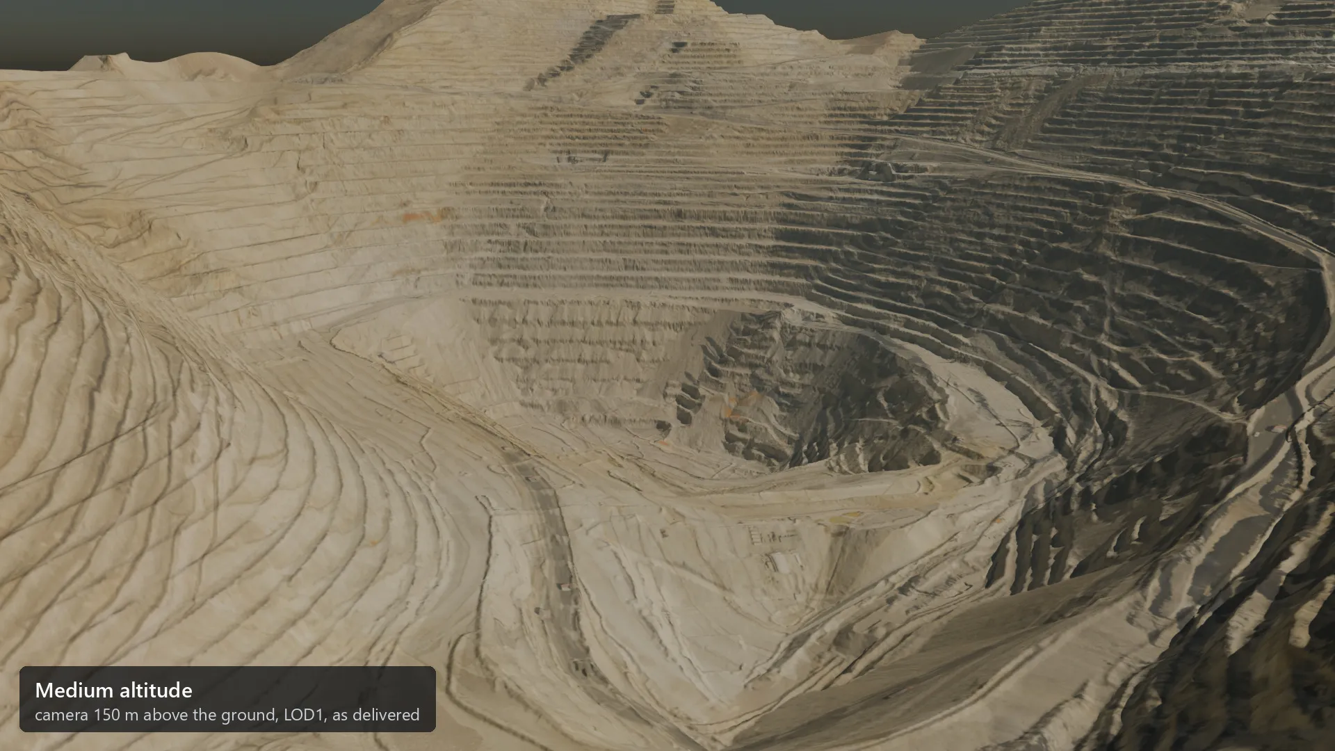Open Pit Mine Terrain - Bingham Canyon Copper Mine Utah USA 3D model