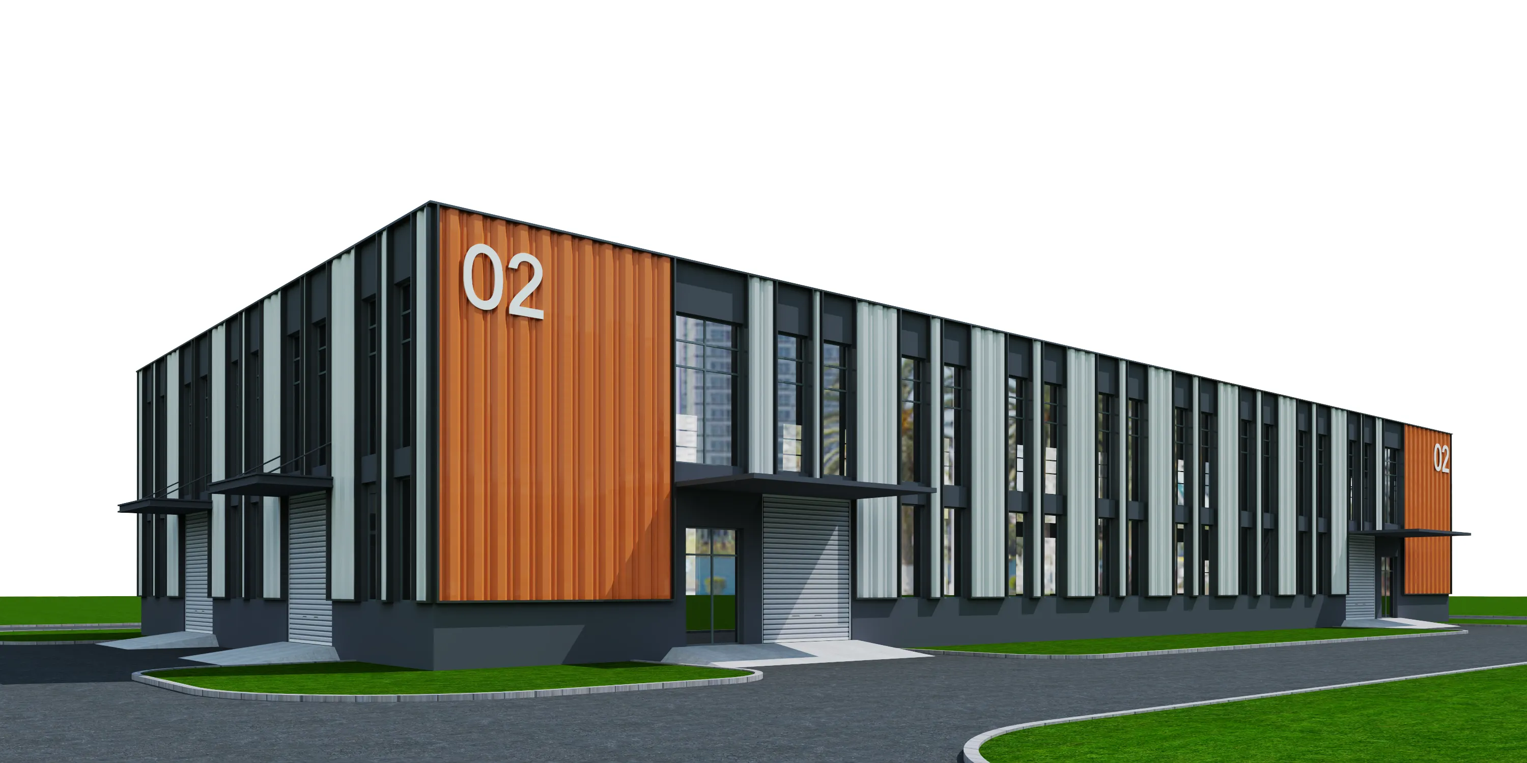 Industrial Building Factory08 3D model