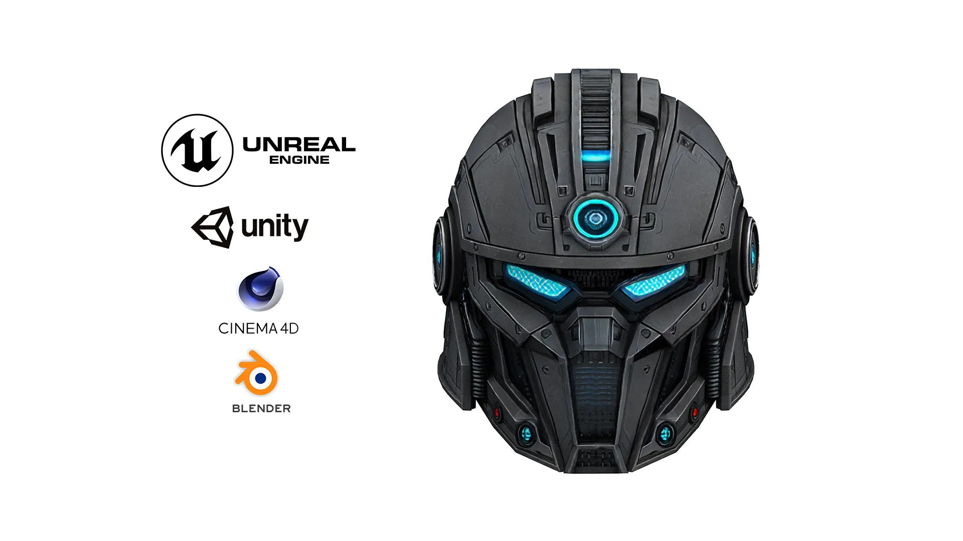 Tactical combat helmet game ready PBR Low-poly 3D model