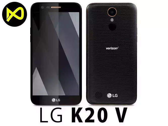 LG K20 V Black 3D model