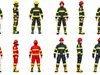 3D model Fire Fighter Pack 3D Characters Animated Rigged Game Ready VR ...