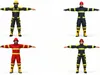 3D model Fire Fighter Pack 3D Characters Animated Rigged Game Ready VR ...