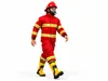 3D model Firefighter Man Character 3D Rigged Animated GAME READY VR ...
