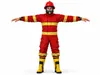 3D model Firefighter Man Character 3D Rigged Animated GAME READY VR ...