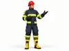 3D model Stylized Firefighter Man Character 3D Rigged Animated GAME ...