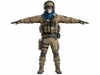 3D model Stylized Military Soldier Character 3D Tactical Combat Rigged ...