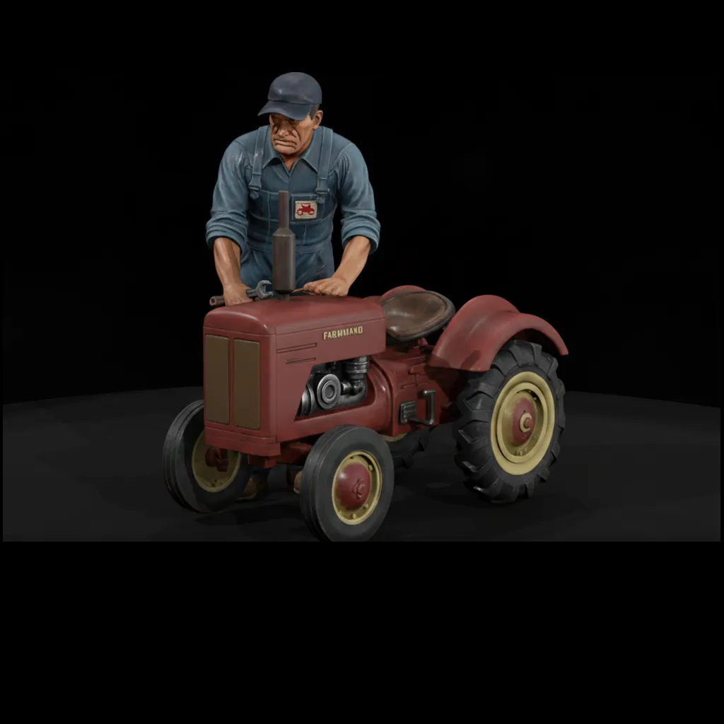 1960s Farm Mechanic Standing 3D print model