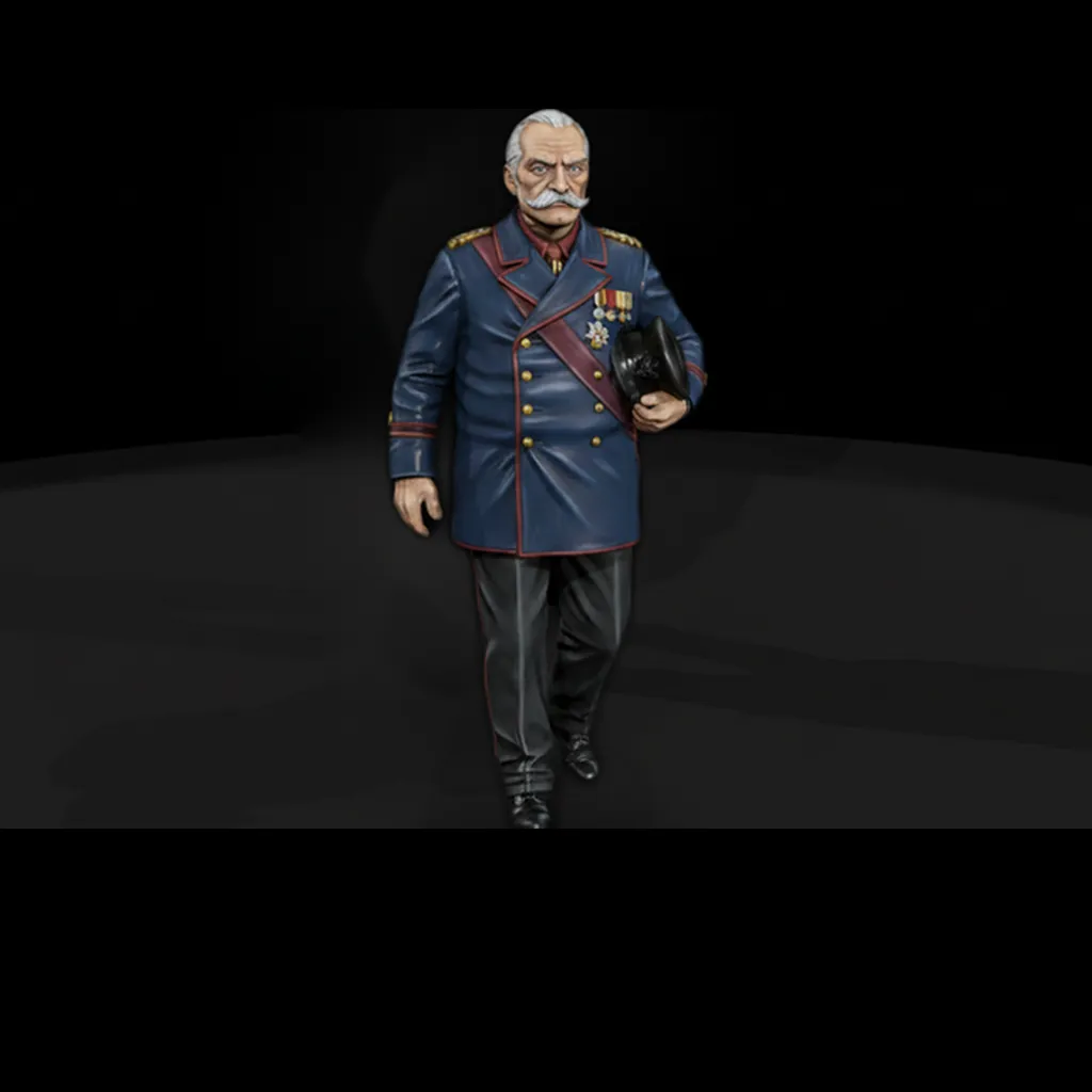 Victorian Gentleman with Top Hat Standing Figure 3D print model
