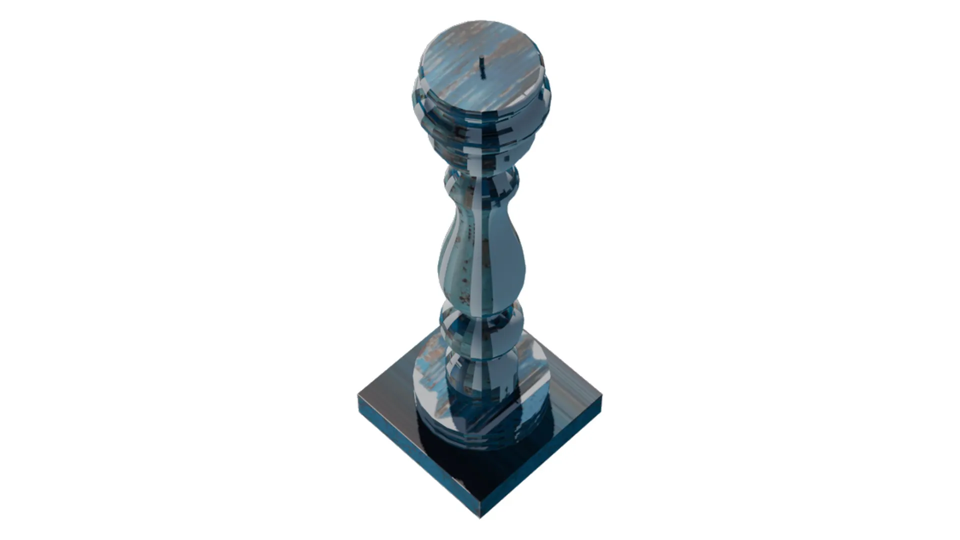 Stone Baluster Post Garden Railing Pillar Column 3D Model 3D model