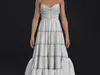 White Strapless Tiered Maxi Dress 3D Model Texture rigged | CGTrader