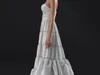 White Strapless Tiered Maxi Dress 3D Model Texture rigged | CGTrader