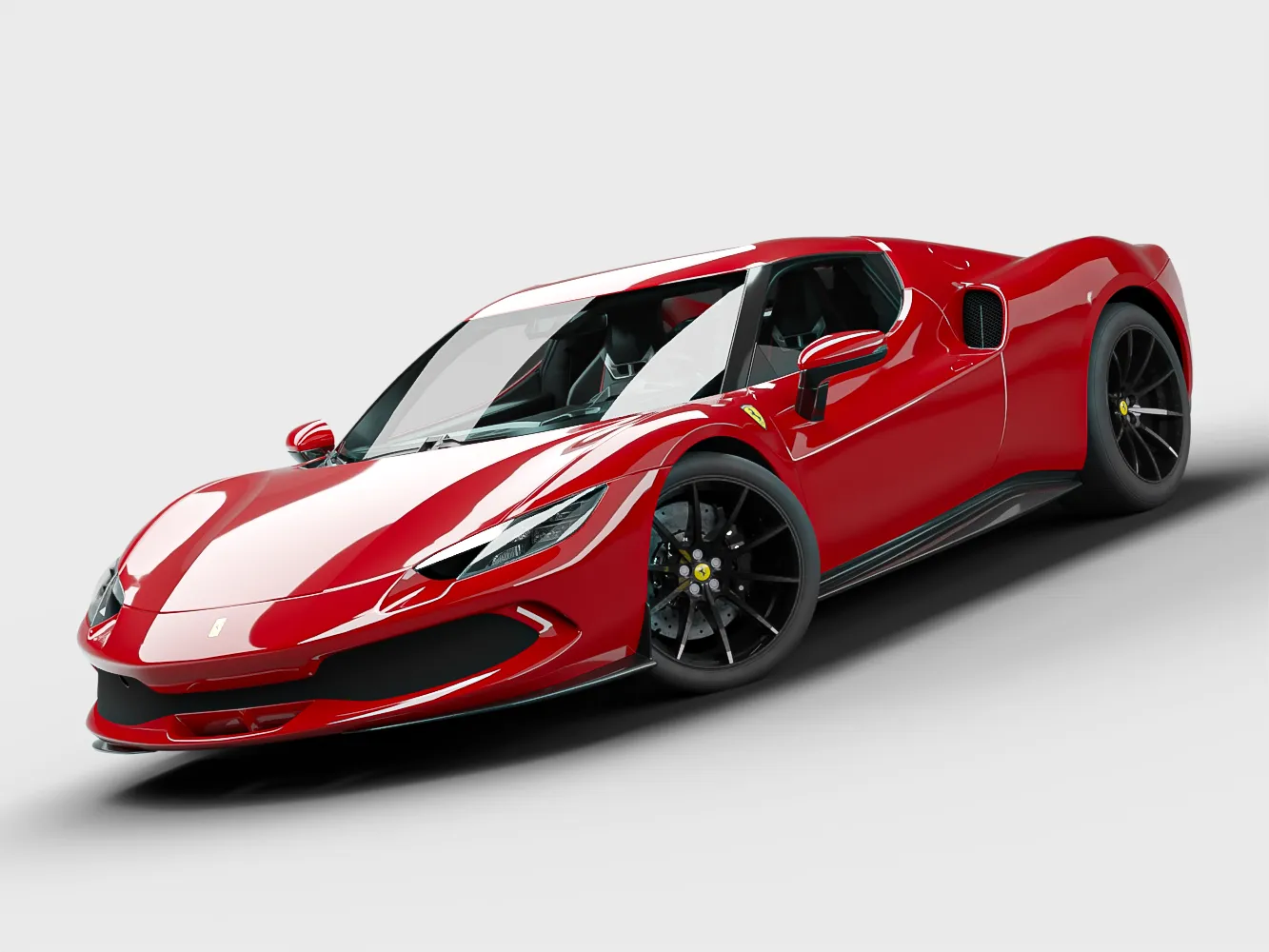 FERRARI 296 GTB 2022 RIGGED ANIMATED 3D model