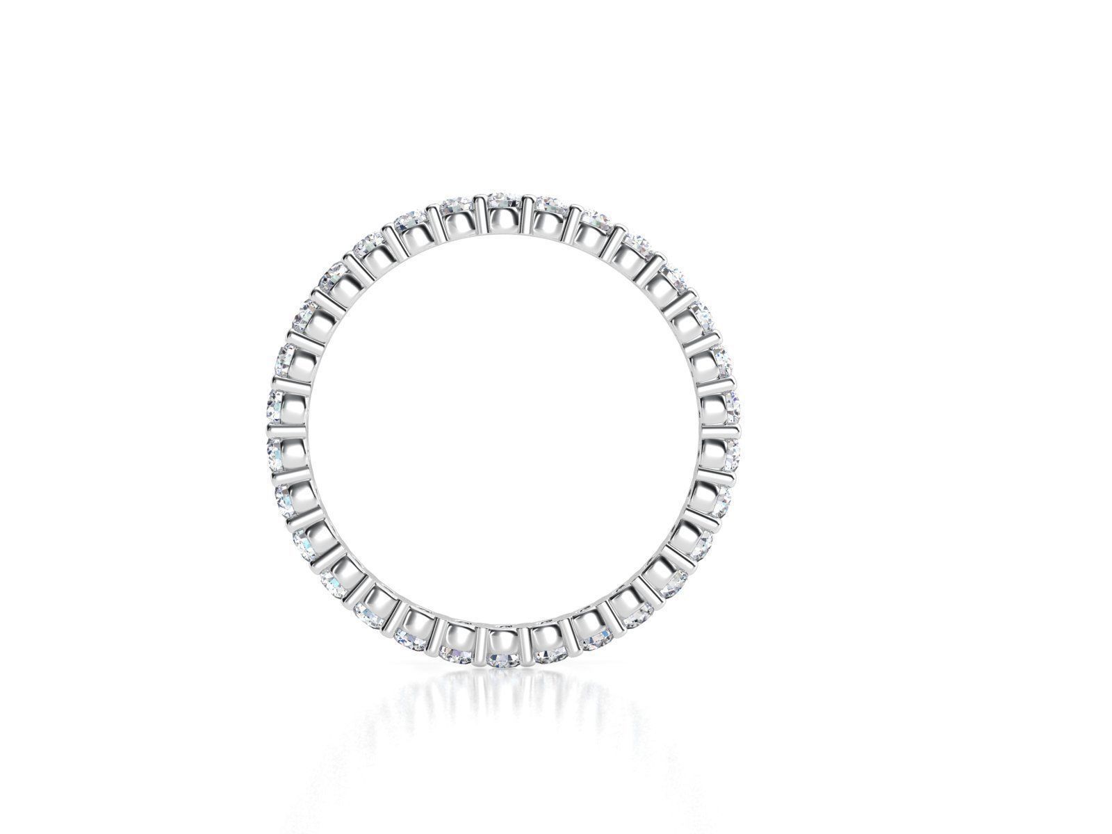 ZLR0127 diamond eternity band gold 3D print model_1