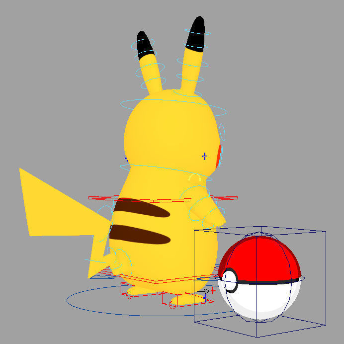 Pokemon Pikachu Low-poly 3D model_1