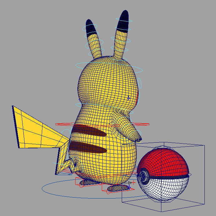 Pokemon Pikachu Low-poly 3D model_2