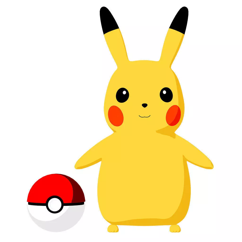 Pokemon Pikachu Low-poly 3D model_0