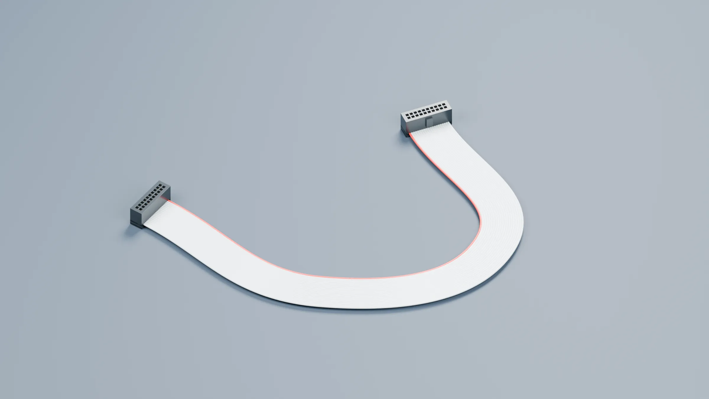 Editable IDC Ribbon Cable - 20 Line Routes 3D model | CGTrader