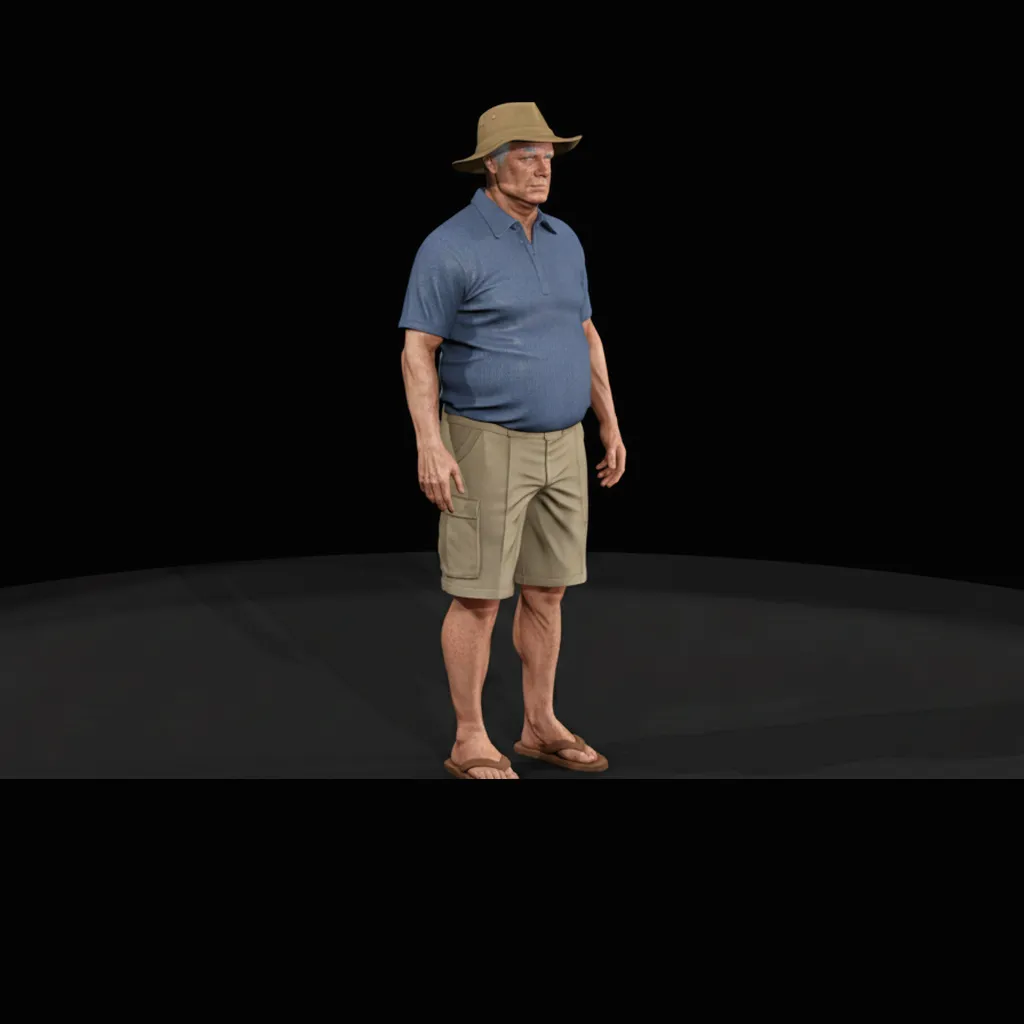 Middle Aged Male Truck Drivers 3D print model
