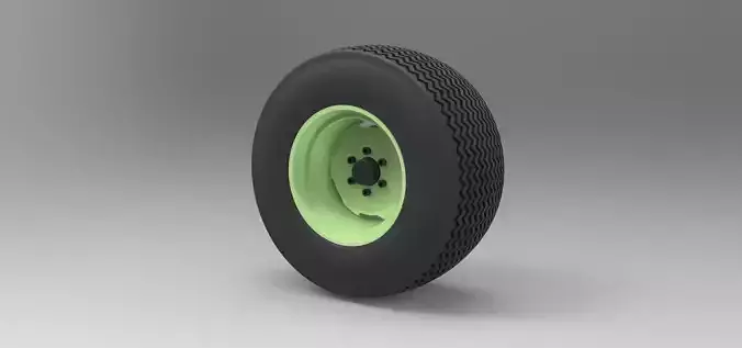 Car wheel 3D model