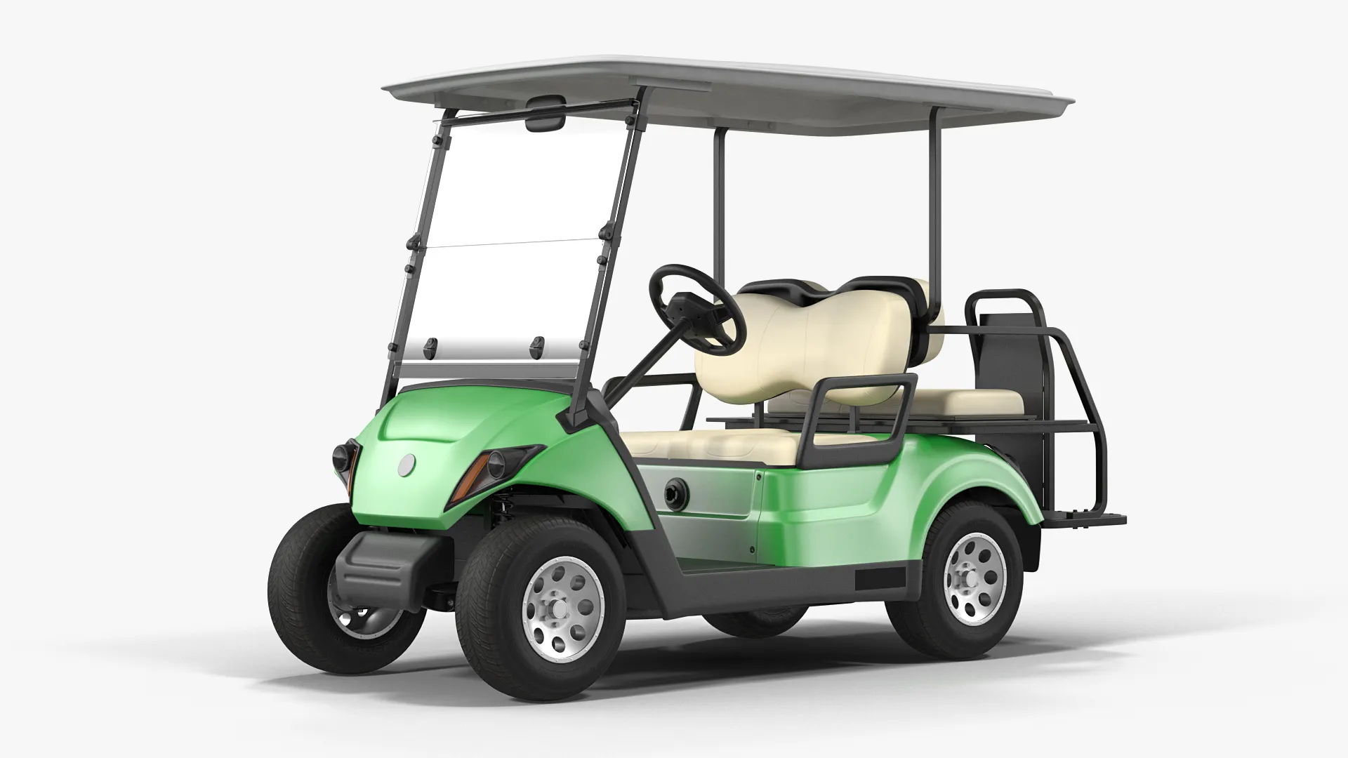Golf Car with Gas Motor Generic Rigged 3D model