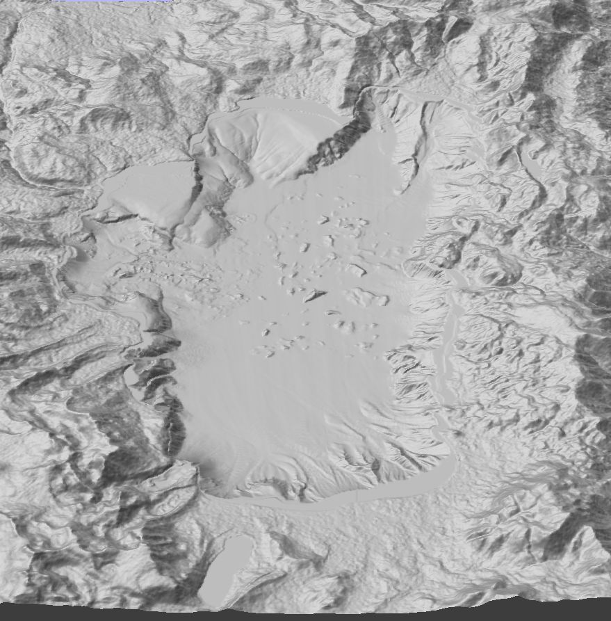 Lake Tahoe 3D  underwater bottom topographic terrain DEM 3D print model_1