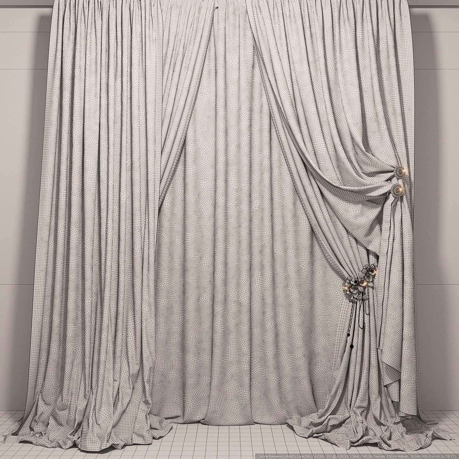 Curtains Chicca Orlando 3D model_3