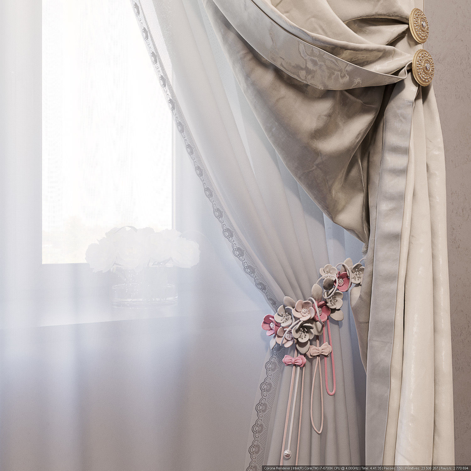 Curtains Chicca Orlando 3D model_4