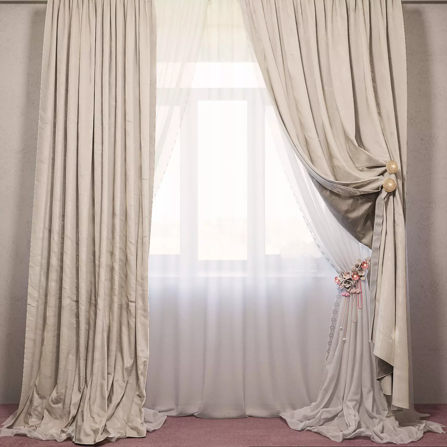 Curtains Chicca Orlando 3D model_0