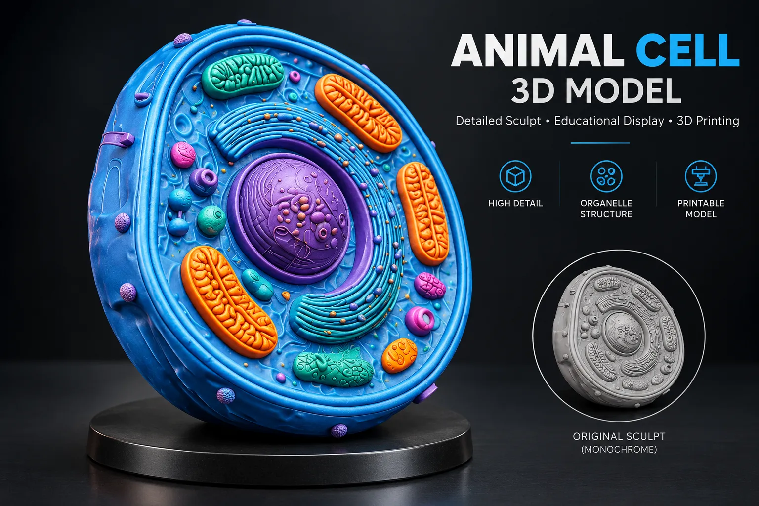 Animal Cell V2 3D print model