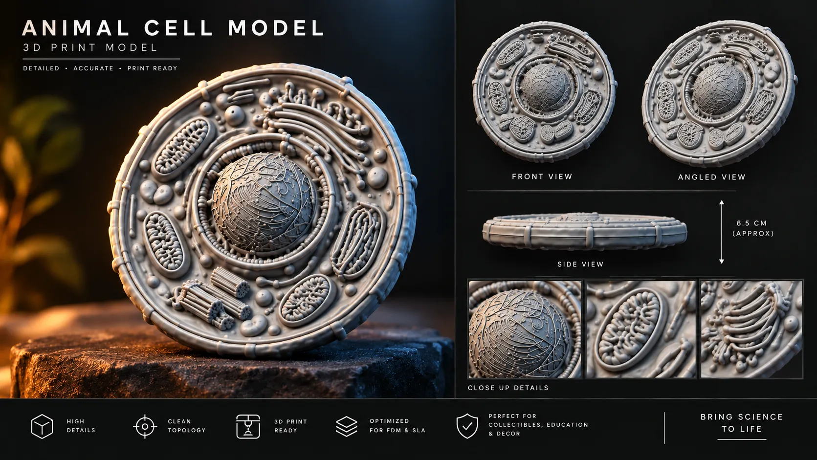 Animal Cell V4 3D print model