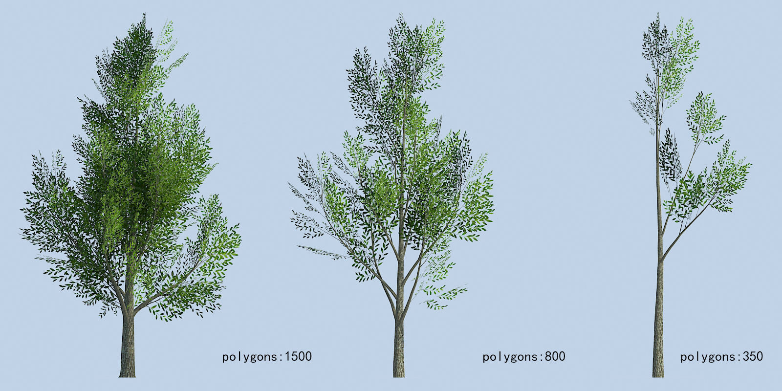Lowpoly 3Dmodel tree VR AR game 3LOD number11 Low-poly 3D model_2