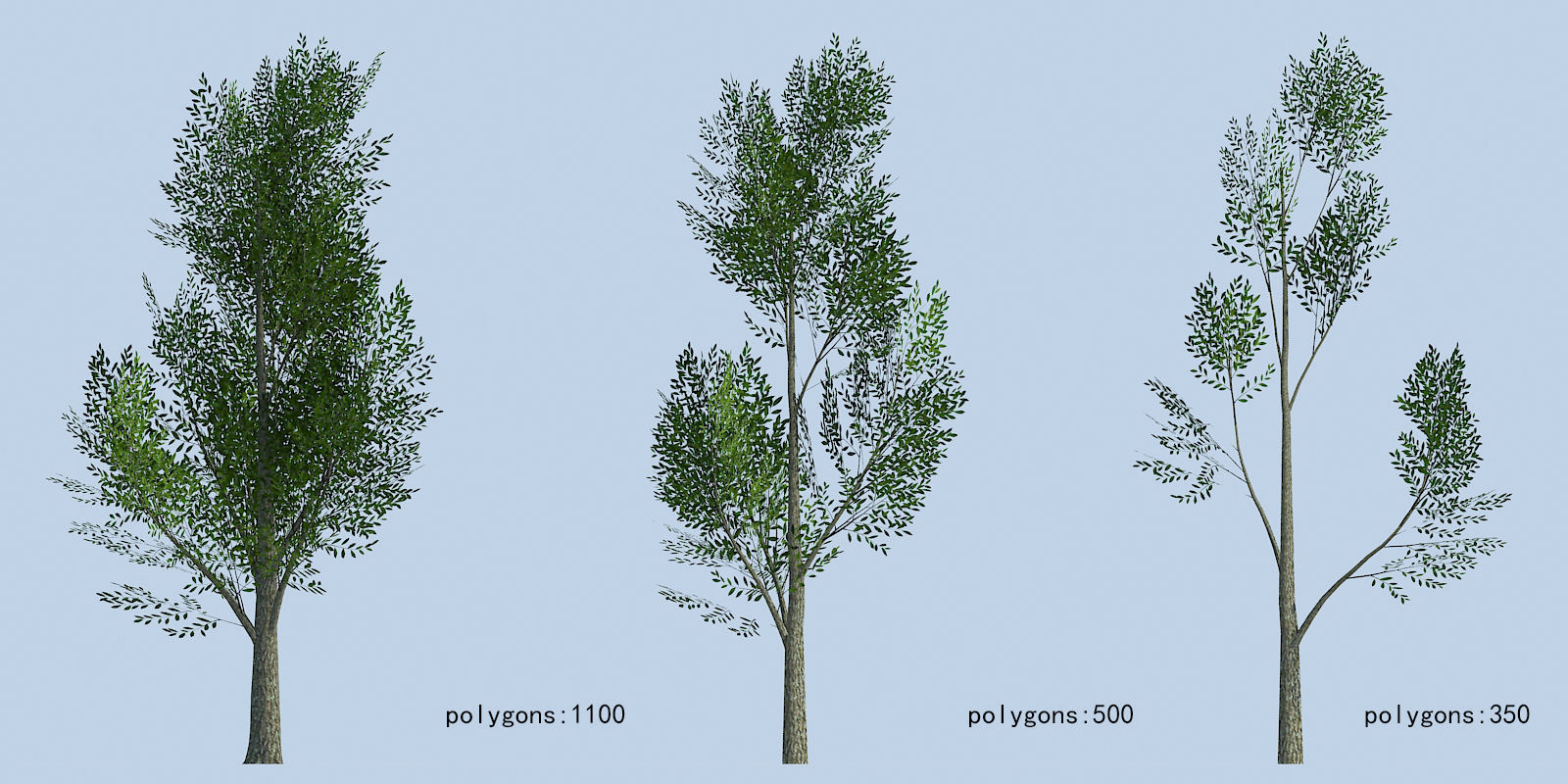 Lowpoly 3Dmodel tree VR AR game 3LOD number12 Low-poly 3D model_2