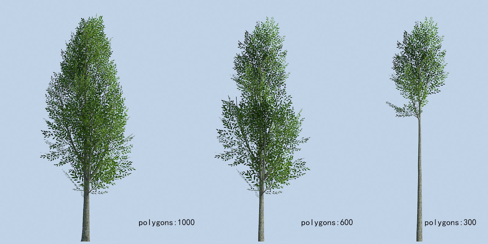 Lowpoly 3Dmodel tree VR AR game 3LOD number13 Low-poly 3D model_1