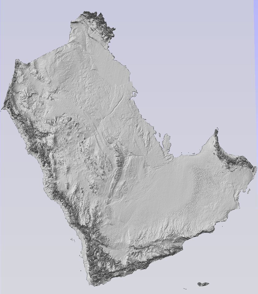 Terrain elevation topo model of Arabia 3D print model_2
