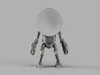 Humanoid Communications Robot with Large Dish Antenna S00740 3D model ...